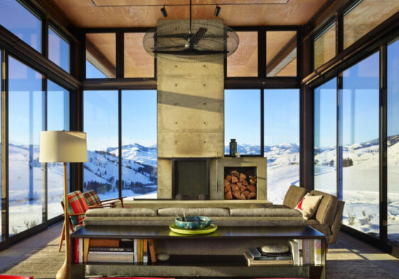 A warm comfortable living space that has views out to the snow-capped mountains can be achieved by using energy management window films to reduce heat loss in winter and can dramatically improve occupant comfort while enhancing an interiors ambience.